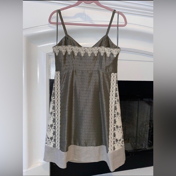 Anthropologie Moulinette Soeurs rainwashed shale dress sz 8 - Picture 2 of 10